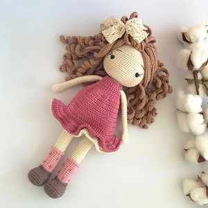 Tùy chỉnh Amigurumi mô hình Crochet công chúa cho bé bộ quà tặng 100% bông đầy đan nhồi Crochet đồ chơi cho trẻ em Quà tặng - Product Image 3