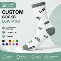 Chaussettes de sport respirantes à talon bicolore et logo irrégulier, plusieurs couleurs de talon, talon et bout renforcés, amorties, OEM
