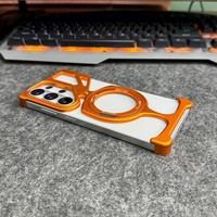 Étui de protection magnétique anti-chute rotatif à 360° en métal de luxe pour hommes, étui professionnel pour Samsung S26 Ultra S25u