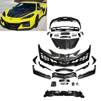 Kit carrosserie complet en fibre de carbone modifié pour Chevrolet Corvette C8, comprenant pare-chocs avant et arrière, calandre, capot et diffuseur, pour mise à niveau Z06