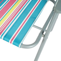Chaise pliante de camping en métal légère de couleur rayée portable Hitree Direct pour l'extérieur
