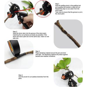 Herramienta de injerto de plantas 2 en 1, Material de plástico profesional, herramienta para recortar el exceso de hojas - Product Image 3