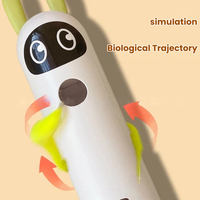 Jouet électrique intelligent pour chat avec détection de lumière, lapin de dessin animé, plume interactive, ventouse puissante, capteur de mouvement automatique
