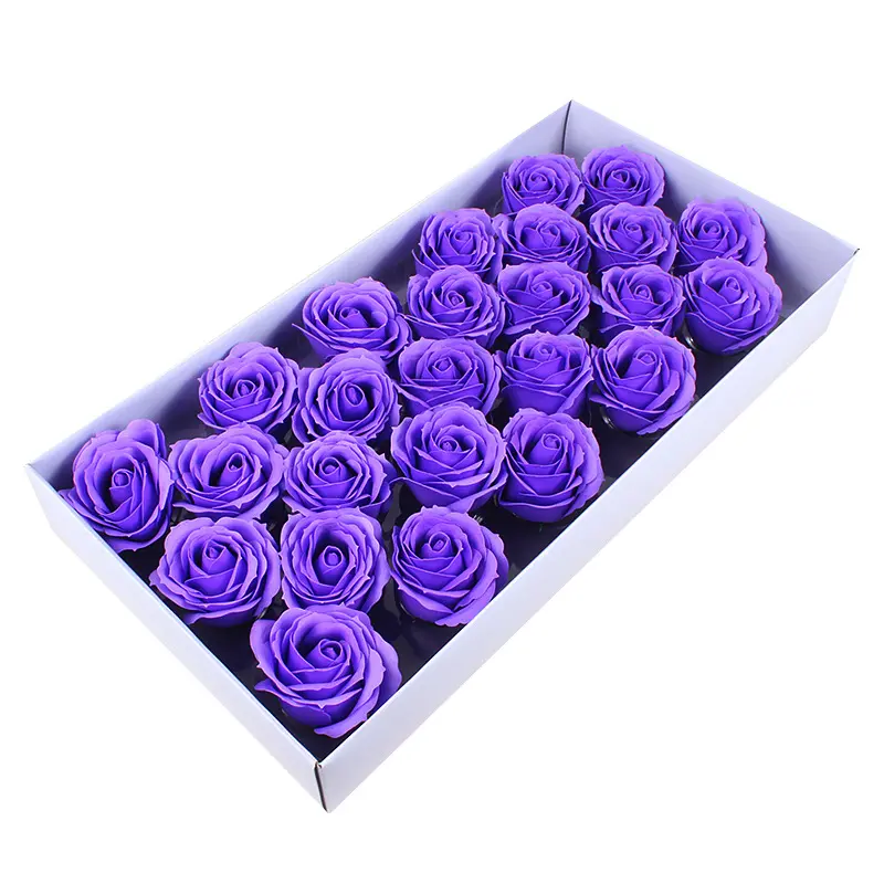 Flor de jabón Rosa artificial, 5 capas, 6cm, flor decorativa, jabón eterno, rosas, 25 unidades por caja para regalo