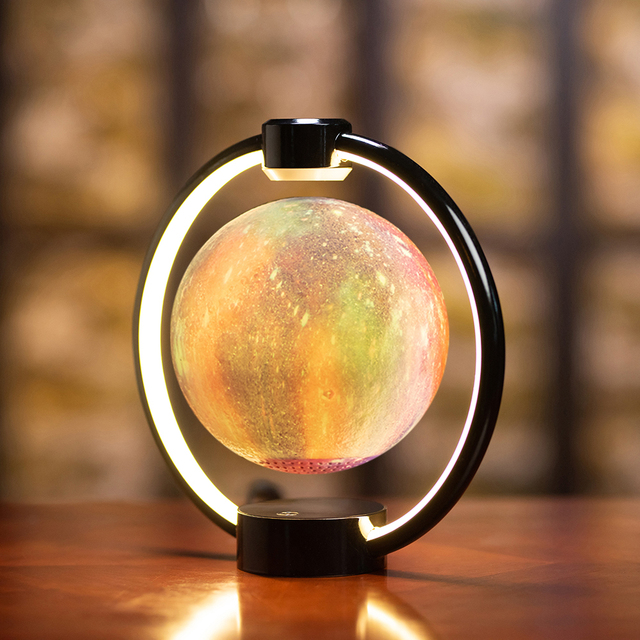Magnetic Floating Moon Speaker Rotating 3D Printing Moon Lamp Birthday gifts toys Levitating Moon light