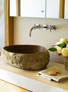 Lavabo de baño de hotel moderno de piedra sólida elegante para baños de apartamentos minimalistas - Product Image 5