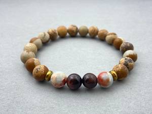 Tigers Eye Jasper <b>Bracelet</b> Natural Crystal 8mm Beaded <b>Bracelet</b> <b>Stretch</b> <b>Bracelet</b> For Meditation Healing Protection Prayer - Product Image 5