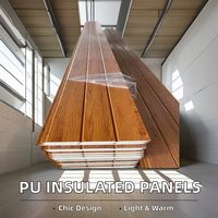 Panneaux de toiture et de mur sandwich en métal modernes isolés en mousse rigide PU, imperméables et ignifuges pour l'utilisation dans les hôtels