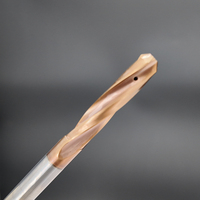 Forets de fraisage CNC en métal, solides, à 3 cannelures, en carbure de tungstène revêtu, pour acier inoxydable, à pointe auto-centrante, pour perçage long