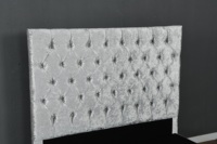 Cadre de lit de rangement capitonné en velours gris moderne Willsoon avec tiroirs - Meubles de lit ottoman capitonnés de luxe pour chambre à coucher