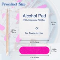 Kit de manucure professionnel jetable 3 pièces avec limes à ongles, bâtonnets en bois, tampons dissolvants et nouveau design