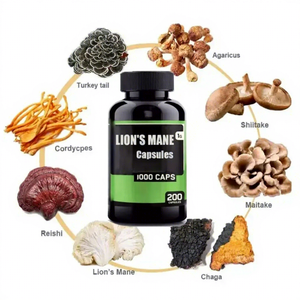 Suplemen Imunitas Kompleks Jamur Lions Mane, Rumput Laut, dan Shilajit Herbal Ausreson, Ekstrak Lions Mane Organik dalam Kapsul - Product Image 1