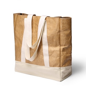 Bolsa de Compras Casual de Papel Tyvek Recubierto, Impermeable y Ecológico, con Logotipo Personalizado, Bolsa de Viaje con Cremallera Dupont - Product Image 1