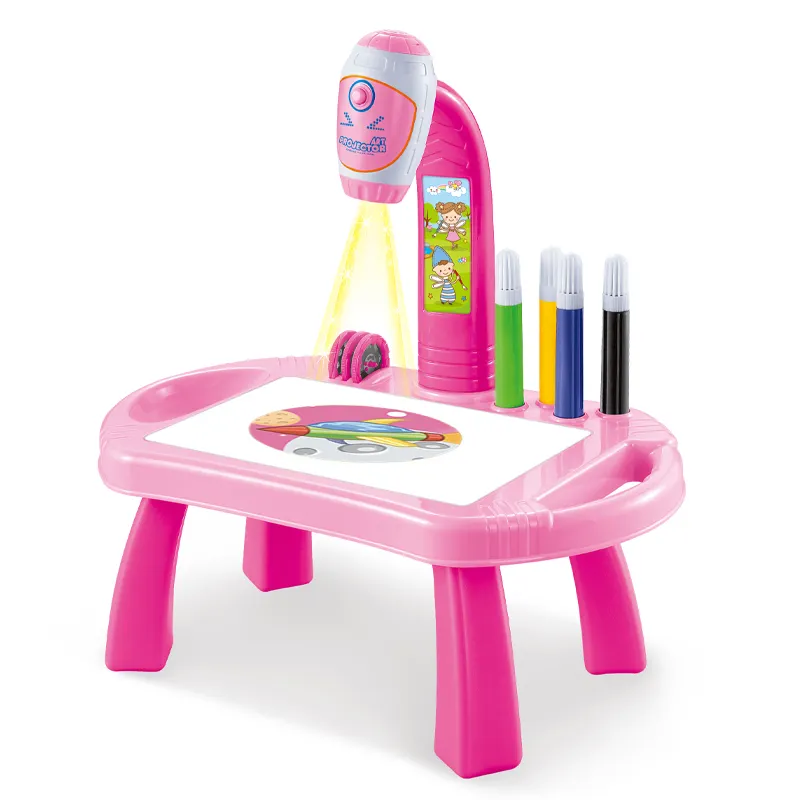 Children Painting Board Desk Kids Led Trace and Draw Projector Drawing Table Toddler Art Learning Drawing Toys