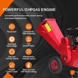 <span class=keywords><strong>Broyeur</strong></span> <span class=keywords><strong>de</strong></span> feuilles, <span class=keywords><strong>de</strong></span> bambou et <span class=keywords><strong>de</strong></span> bois industriel portable haute performance, moteur à essence 4 temps 13 CV, haute sécurité - Product Image 4