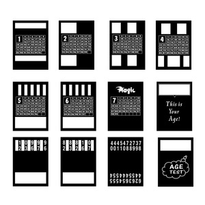 การ์ดทำนายอายุ อุปกรณ์มายากล ขนาด 9x6 นิ้ว สีดำ แบรนด์อิสระ สำหรับการเดาอายุ - Product Image 1