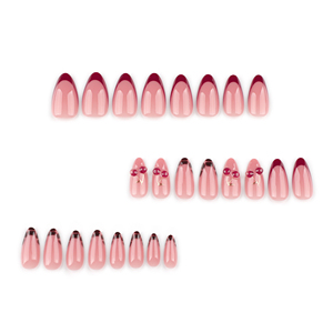 Dropshipping 24 pièces de <span class=keywords><strong>faux</strong></span> <span class=keywords><strong>ongles</strong></span> classiques en PMMA, paillettes dorées, <span class=keywords><strong>cerise</strong></span>, forme amande courte, <span class=keywords><strong>faux</strong></span> <span class=keywords><strong>ongles</strong></span>, <span class=keywords><strong>ongles</strong></span> artificiels, personnalisables 4050 - Product Image 4