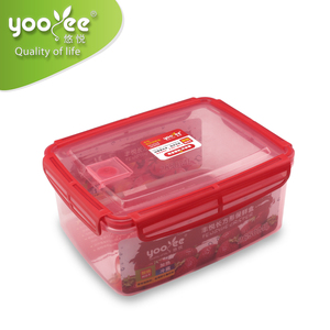 Contenedor de comida seguro para microondas, cierre lateral hermético, diseño personalizado, 4 Uds. - Product Image 4