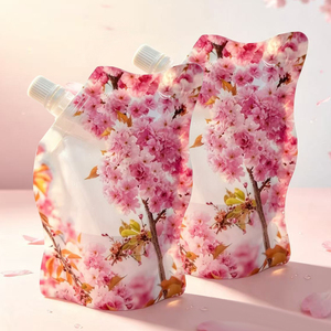Bolsa de plástico con boquilla impresa personalizada para envasado de líquidos, para champú, gel de baño y detergente para ropa. - Product Image 4