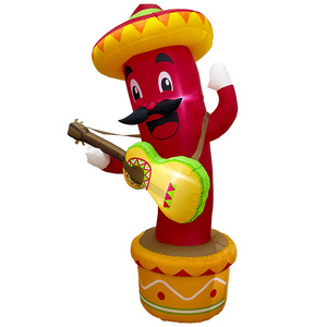 Para la venta caliente molde de aire inflable de poliéster ecológico 5 de <span class=keywords><strong>mayo</strong></span> carnaval mexicano forma de pimienta uso al aire libre comprar enviar - Product Image 5