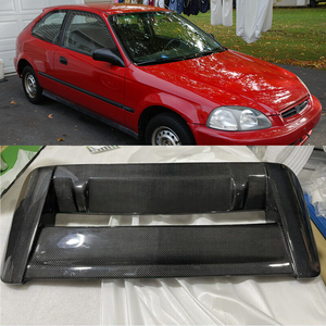 3D phong cách sợi carbon khởi động mái Spoiler môi phần cơ thể cho 96-00 cho Honda cho Civic <span class=keywords><strong>EK</strong></span> <span class=keywords><strong>Hatchback</strong></span> - Product Image 6