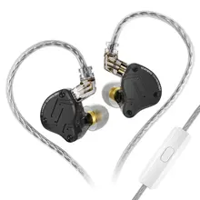 KZ ZS10 PRO X 1DD+4BA Hybrid Technology Hifi Bass Monitor in Ear Wired Music Earphones Mobile Phone Black Digital Display In-ear