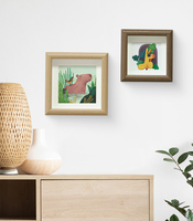 HOMCO toptan kare MDF resim çerçeveleri için 2mm Mat 3 renkler fotoğraf çerçevesi ile duvar ve masa dekoratif
