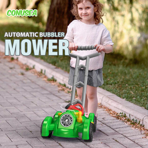 Durable Plastic Outdoor Party Bubble Machine Gun Cart Children's Electric Trolley <strong>Lawn</strong> <strong>Mower</strong> Car <strong>Toy</strong> Automatic Soap Bubbles - Product Image 4