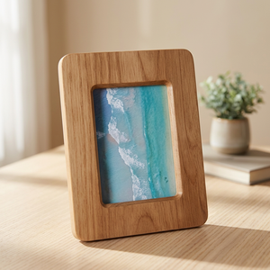 Wooden Rectangular Handmade Lightweight Elegant Minimalist Design Vertical Orientation Durable Tabletop Display Photo <b>Frame</b> - Product Image 1