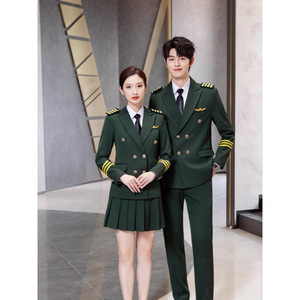 Unisex Military Drum Performance Uniform Set Red Jacket Skirt <b>Pants</b> For Honor Guard Spring Autumn Winter Business Use - Product Image 2