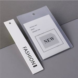 Design Print Logo Custom Paper Garment Hang <b>Tag</b> Set for Clothing and Accessories Hot Stamping Technique with Down Pouch - Product Image 3