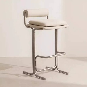 Tabouret de bar de style Bauhaus <span class=keywords><strong>vintage</strong></span> de luxe, tabouret de bar haut pour îlot de cuisine, design créatif, structure en métal, pour la maison, la cuisine, le bar - Product Image 2