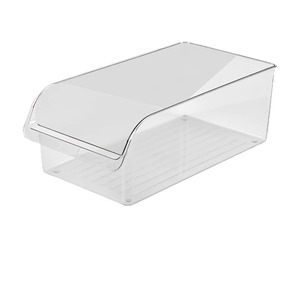 Refrigerator <b>Storage</b> <b>Box</b> Rectangle Food Grade Kitchen Vegetable Egg Organizer With Lid For Fridge Organization - Product Image 5