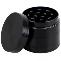 Haute qualité 40mm 4 pièces en alliage de Zinc broyeur d'herbes Logo personnalisé manuel coloré accessoires de fumée broyeur d'herbes sain inférieur