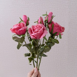 Rosa Artificial de Seda Verde de Tallo Único, Seca y Preparada, para Decoración de Bodas, Venta al por Mayor Transfronteriza - Product Image 4