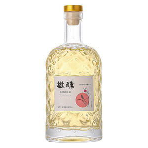 Bouteille de liqueur, de vin, de vodka ou de <span class=keywords><strong>tequila</strong></span> en verre rond vide de 375 ml avec bouchon supérieur - Product Image 1