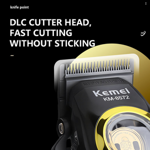 Kemei Max-Máquina de corte de pelo con motor magnético de alta velocidad para peluquero profesional, máquina de corte de pelo 3 en 1 DLC Blade Hair Clipper Trimmer Shaver Set - Product Image 4