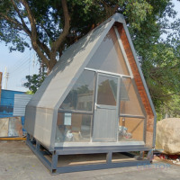 Pequeña casa de Marco A portátil con estructura de construcción de acero superventas precio competitivo casa pequeña al por mayor cabina de Marco A