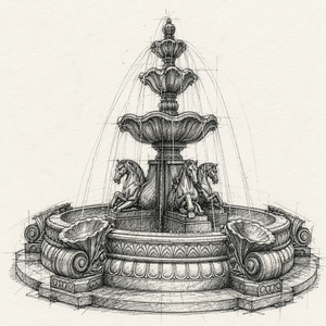 <span class=keywords><strong>Fontaine</strong></span> Pégase à trois niveaux en marbre noir sculpté à la main, statues de chevaux ailés pour l'aménagement paysager des cours de châteaux - Product Image 2