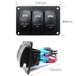 Năm Đại Dương 12-24 Volts Không Thấm Nước Chuyển Đổi Chuyển Đổi Bảng Điều Chỉnh Marine Chuyển Đổi Với Màu Xanh LED Gang Chuyển Đổi Nhãn Spst Chức Năng Cho Thuyền - Product Image 6