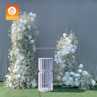 Set Dekorasi Bunga Sutra Terbaru Sunwedding, Bunga Artificial untuk Latar Belakang Pernikahan, Rangkaian Bunga
