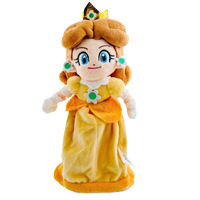 Jouets en peluche Anime Princesse Royale, Poupées en peluche douces, Mignonne Princesse en robe rose, Fleur jaune, Étoile bleue, Fille champignon rose, En gros
