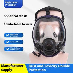 Masker <span class=keywords><strong>Respirator</strong></span> industri silikon Filter ganda yang dipasok oleh produsen-pelindung debu dan kimia untuk cat semprot - Product Image 4