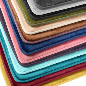 Juego de alfombrillas de baño de espuma viscoelástica, juego de alfombrillas suaves y absorbentes de secado rápido, color burdeos, antideslizantes, 3 unidades - Product Image 6