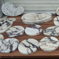 Plateau en marbre de luxe calacata Viola