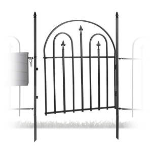 Porte principale en métal moderne et personnalisée pour allée, usage domestique, décoration, treillis pour maison, jardin, ferme, protection de la vie privée, sécurité - Product Image 4