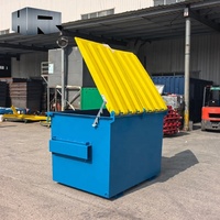 Benne à ordures à chargement frontal robuste de 5 verges Conception antirouille pour une gestion efficace des déchets municipaux État neuf