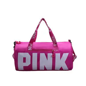 Conjunto de viagem Duffle rosa com ursinho de pelúcia personalizado, mais recente moda, chinelo com padrão para academia, noite, ou bolsa de fim de semana