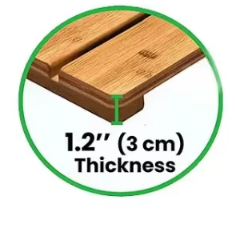 Bambou avec tapis antidérapants salle de bain toilette repose-pieds tapis tapis de bain antidérapant - Product Image 2