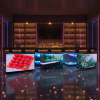 Station de DJ portable avec façade, support de bureau, écran LED vidéo et écran d'affichage pour cabine de DJ